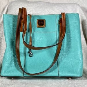 Dooney & Bourke Teal pebble leather shoulder bag